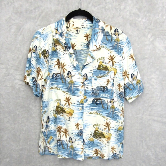 Aritzia Wilfred Hawaiian Tropical Aloha Shirt - XS - Picture 5 of 6